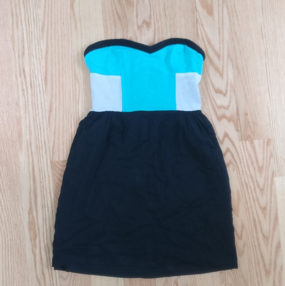 Sparkle & Fade 3-Tone Colorblock Tube Dress
